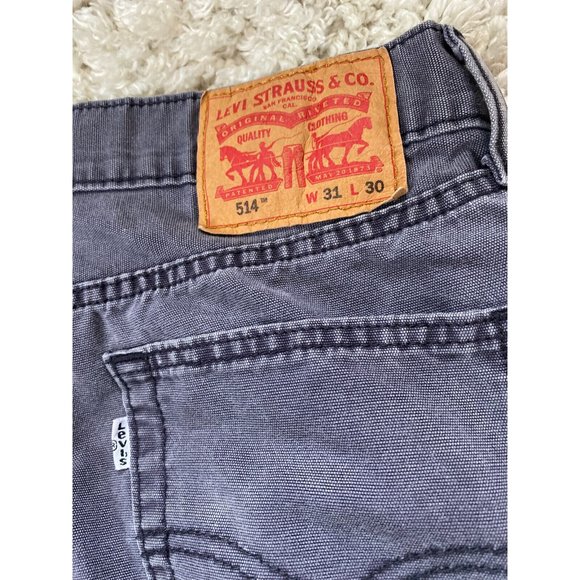 Levi Strauss Men's Gray Jeans 514 Sz 31x30 White Tab Denim Vintage - Picture 7 of 7